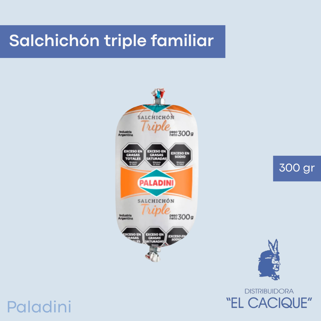 SALCHICHON TRIPEL FLIAR. X (300 gr.)PALADINI